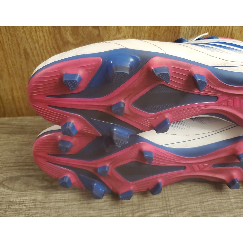 Adidas Goletto Soccer Cleats Shoes Mens Size 11.5 White Blue Pink - Picture 8 of 11